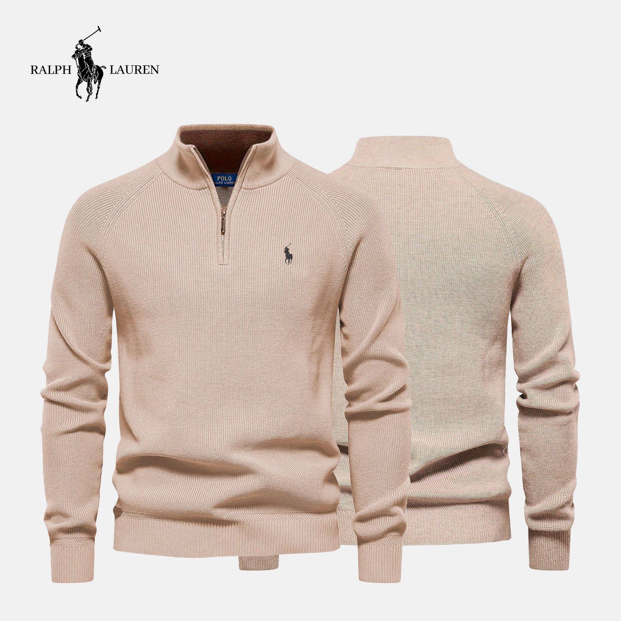Zipped Collar Sweater R&L + Free Watch