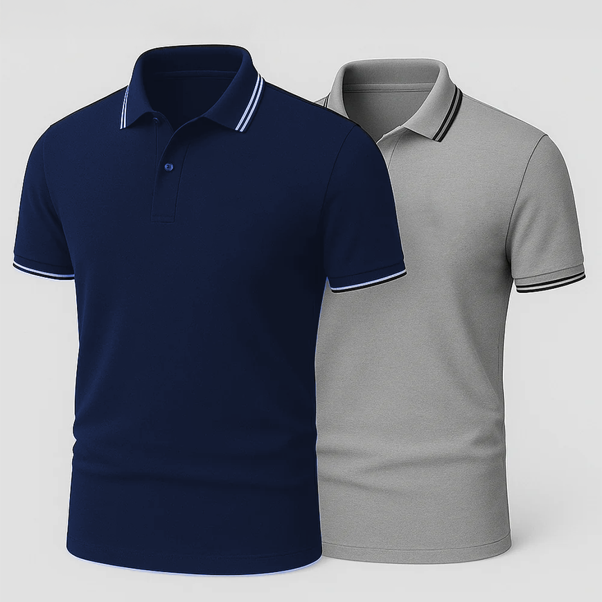 [BUY 1 GET 2] Premiere Polo Shirt Kit – 2 Premium Polos + Free Luxury Fragrance